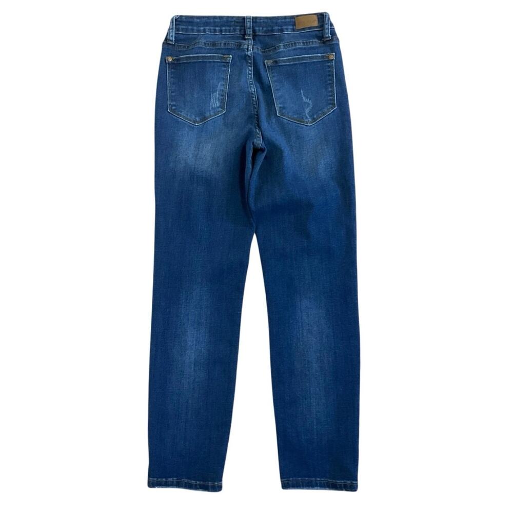 Judy Blue Relaxed Fit Jeans Women’s Size 28 Blue Stretch Straight Ankle Cropped - Picture 3 of 9